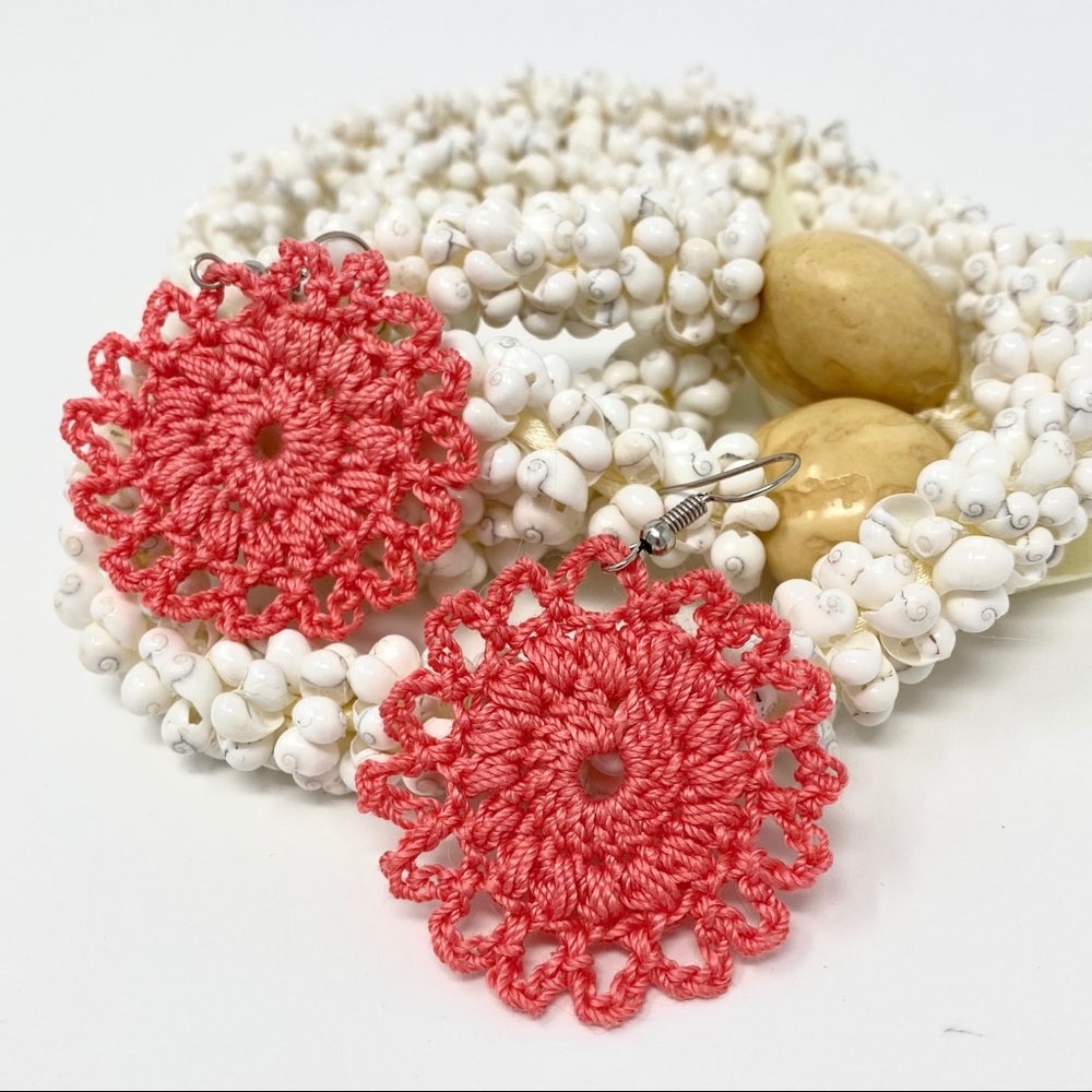 Hand crocheted earrings